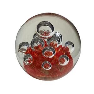 Orange Bubble Paper Weight 11 Inches Around